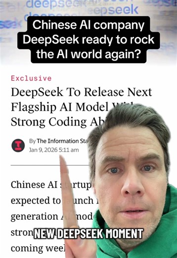 Prepare yourself for the next AI apocalypse? Chinese AI company DeepSeek is preparing to launch a new model that supposedly will be better than Anthropic’s Claude and OpenAI at coding. Last time this took down NVIDIA and a bunch of other stuff. We’ll see soon just how good it is… #ai #deepseek #nvidia #a#ainewsclaude
