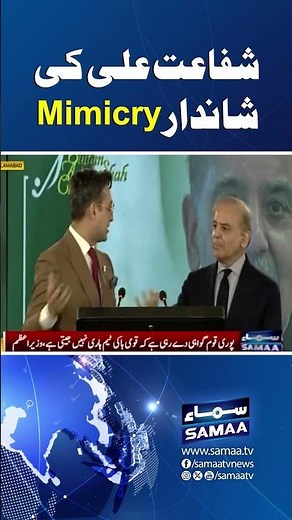 Shafaat Ali Ke Mimicry | Samaa Tv | #ytreels #ytshorts #shafaatali #mimicry #pmshehbazsharif