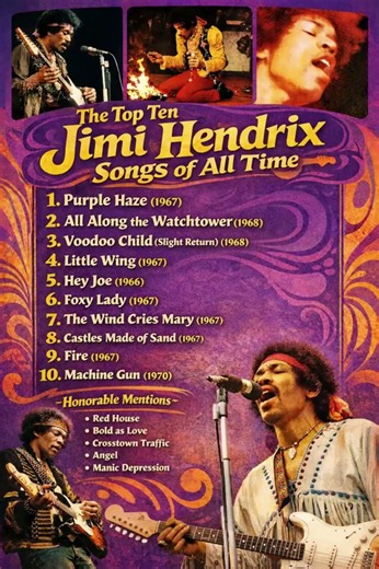 The Top Ten Jimi Hendrix songs of all time