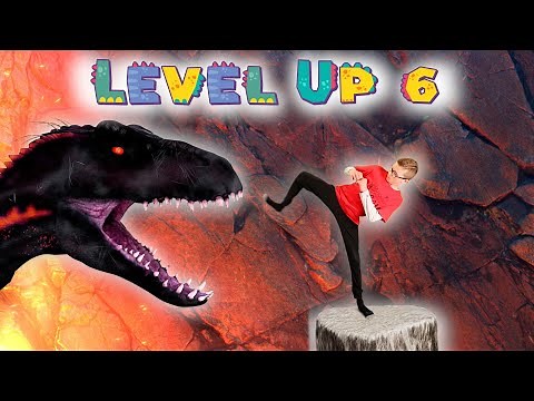 Level Up 6 (Eclipse) | Dinosaur | Exercises For Kids | Solar Eclipse Brain Break | PE Bowman