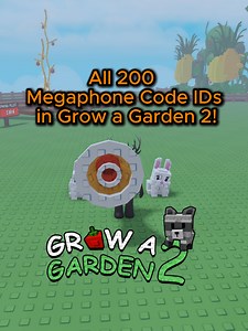 All 200 Megaphone Code IDs in Grow a Garden 2! #growagarden2 #gag2 #growagarden #gag #megaphone
