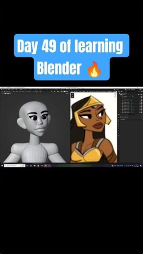 Day 49 of learning Blender follow to join my blender journey🔥 #3dblender #blendersculpting#3dsculpt