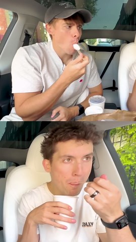 British guys try Wendy's Frosty & fries combo for the first time!
