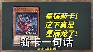 这下真是星辰龙了！暗属性场上融合点补点！DBJH星宿新卡预告！【新卡一句话263】