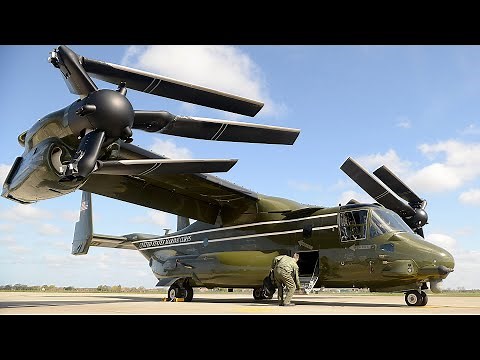 MV-22 Osprey Using Its GAU-17 Minigun Weapon System