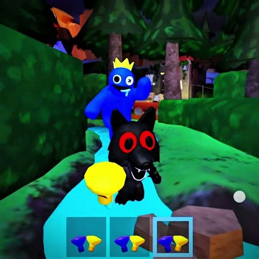 What If I Playing as Wolf & Blue Monster In Rainbow Friends funny moments #rainbowfriends #roblox