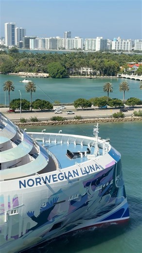 Norwegian Luna leaving Miami ✨#ncl #norwegiancruise #cruiseship #cruisetravel #cruises #shorts