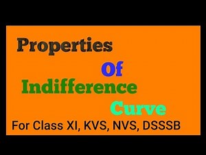 Properties of Indifference curve (class Xl Economics)