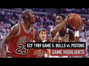 NBA Playoffs 1989. Detroit Pistons vs Chicago Bulls - Game Highlights. Game 5 HD 720p