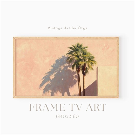 Palm Tree Shadow Frame Tv Art: Tropical Summer Samsung Tv Display (digital Download) - Etsy