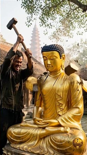 The Thief Who Smashed the Buddha Statue to Steal the Gem and Its Conclusion #buddhism #dharma #bu...