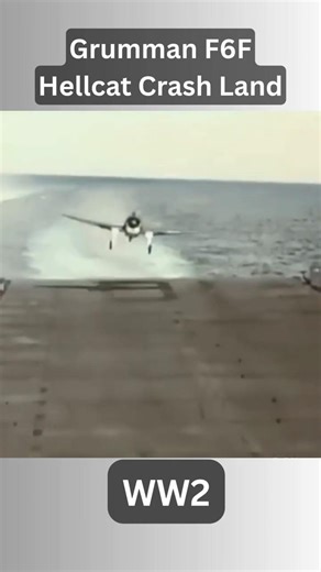 WW2: Rare F6F Hellcat Crash Landing (B&W Archive) #shorts #ww2