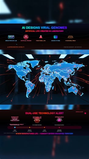 23K views · 815 reactions |  AI Creates 16 Synthetic Viruses in...