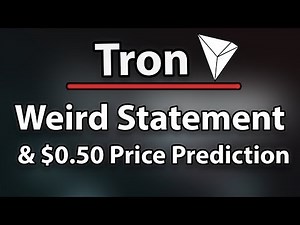 Tron (TRX) Weird Statement & $0.50 Price Prediction Analysis!