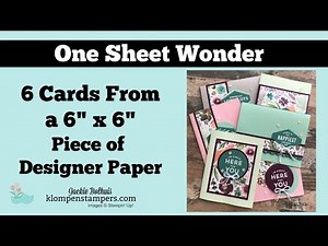 Make 6 Cards Using a One Sheet Wonder