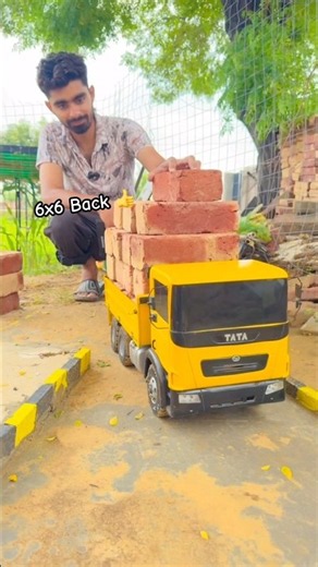 6x6 TATA Truck with extreme load in trolley 😱😱power checked 👍👍