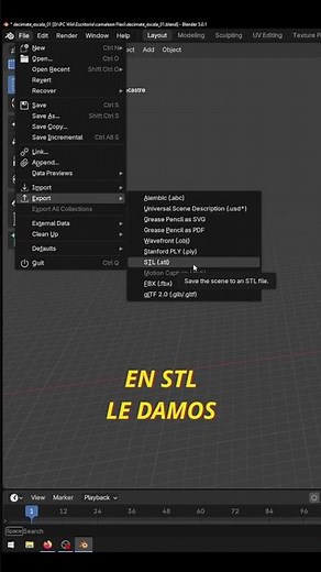 How to export multiple objects in Blender at once #3dmodeling #blender3d #3dprinting