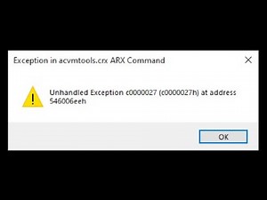 Civil 3D Unhandled Exception solve