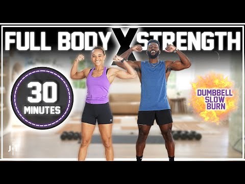 30 Minute Full Body Dumbbell Strength Workout (Time Under Tension Training)