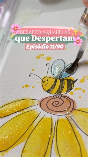 Marco Freitas - Aquarela Terapêutica 🦋✨ on Instagram: "Aquarelando abelhinha simples em uma flor 💗 Tutorial de como desenhar, pintar e ficar zen. Aprenda a criar aquarelas fáceis e simples mesmo que nunca tenha feito isso na sua vida. Passo a passo para iniciantes. Desafio Aquarelas que Despertam, Episódio 11/90. 📝 Nota 1: vocês encontram os materiais recomendados para iniciantes na lista de materiais pelo link na minha Bio @aquarela.zen 📝 Nota 2: Se você quer rec