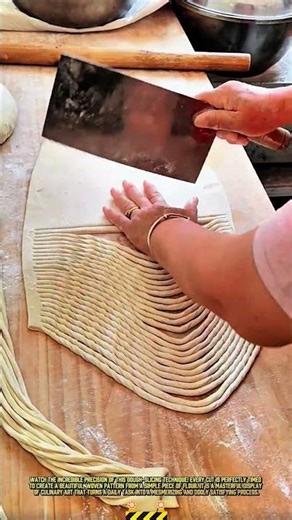 Creating braid dough patterns with expert slicing skills