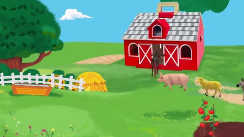 SIMPLIPLAY Farm Animal Toys with Portable Large Wooden Barn for Kids 3+ Years Old, 10 PCS Farm Animals Figures for Boys, Girls, Animal Lovers, Ideal Gift for Kids Toddlers, Improve Fine Motor Skills
