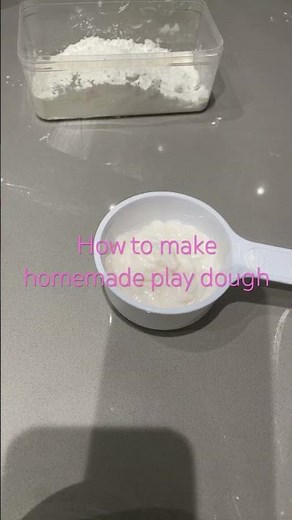 How to make homemade play dough😁 #homemade #playdough #squishy #howtomake