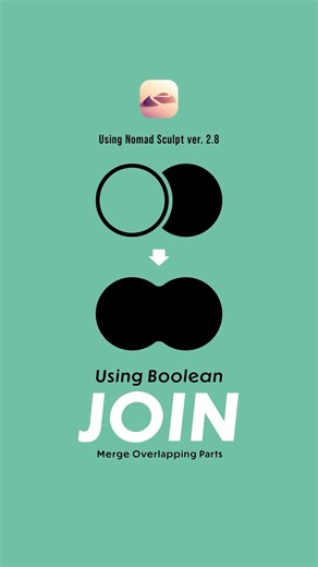 How to Merge Overlapping Parts Using Boolean #shorts #nomadsculpt