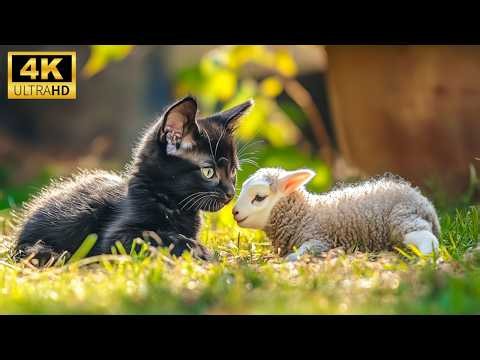 Adorable Baby Animals in 4K 🐾 | 🍃 Tranquil Nature Scenery with Soft Relaxing Music