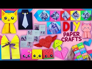 20 DIY PAPER CRAFTS TO MAKE WHEN YOU ARE BORED - Home Decor, School Supplies, Gift Ideas and more...