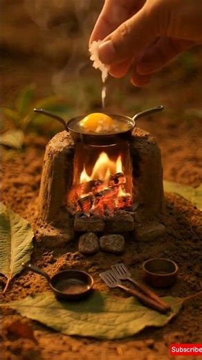 Mini Nature Cooking – Tiny Egg Fry 🍳🔥