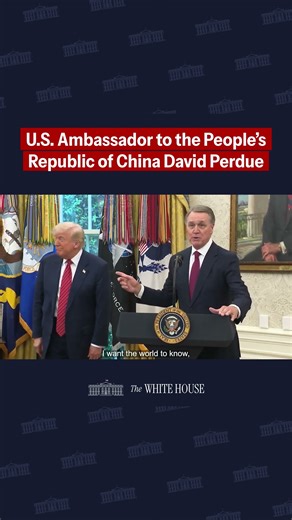 Today, David Perdue was sworn in to serve as the U.S. Ambassador to the People’s Republic of China.