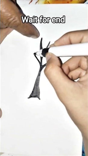 easy tree drawing ☺️😀#shorts #easyartlover #entertainment