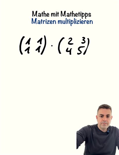 Matrixmultiplikation einfach erklärt #matrixmultiplikation #linearealgebra #mathelernen #matheeinfach #stemtok
