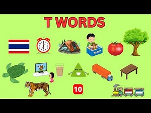 Learn 15 Fun ‘T’ Words for Kids | Tiger, Tree, Tomato & More!
