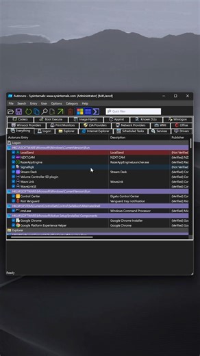 Autoruns is one of my favorite programs #tech #hacks #autoruns