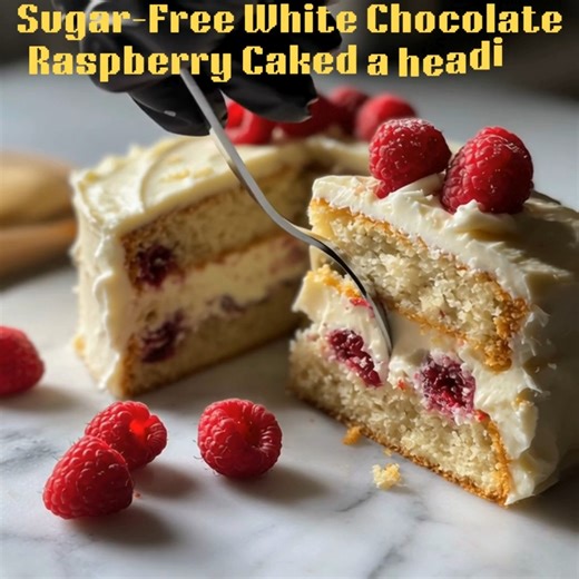 Sugar-Free White Chocolate Raspberry Cake 🍰🍇 Soft vanilla layers, creamy sugar-free white chocolate frosting, and bursts of tart raspberries — elegant, luscious, and guilt-free! 📝 Ingredients Cake Layers: 2 cups almond flour ¼ cup coconut flour 2 tsp baking powder ½ cup butter, softened ½ cup Lakanto Classic 4 eggs ½ cup unsweetened almond milk 1 tsp vanilla extract White Chocolate Frosting: 6 oz sugar-free white chocolate chips (ChocZero or Lily’s) ½ cup heavy cream 8 oz cream cheese, soften