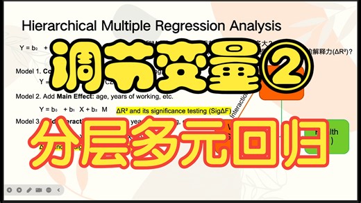 分层多元回归分析验证调节变量-Hierarchical Multiple Regression