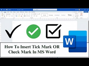 How To Insert Tick Mark OR Check Mark In MS Word | Shortcut for Tick Symbol in Word (🗸 & ☑)