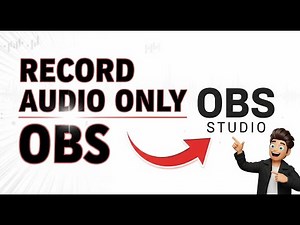 How To Record Audio Only In OBS Tutorial