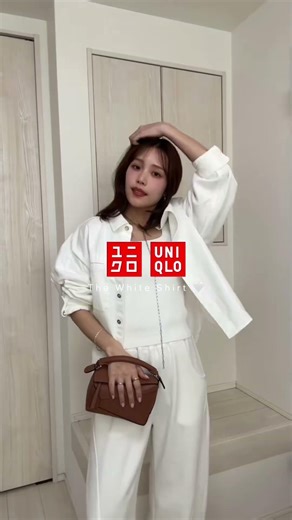 今日から発売のUNIQLO:Cのデニムシャツのホワイトが可愛すぎた🥹🤍 #uniqlo購入品 #uniqloc #uniqlo