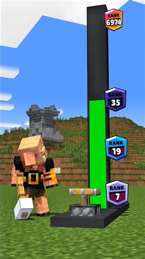 POWER RANK 💪 #minecraft #3danimation #ytshorts #minecraftdaily