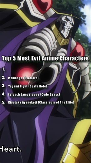 Top 5 Most Evil Anime Characters 😈 ✅