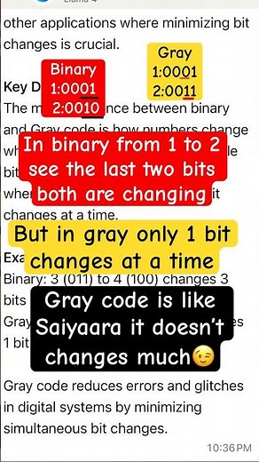 Gray Code Explained in 10 seconds! 🤯#digitalelectronics #engineeringstudies #numbersystems
