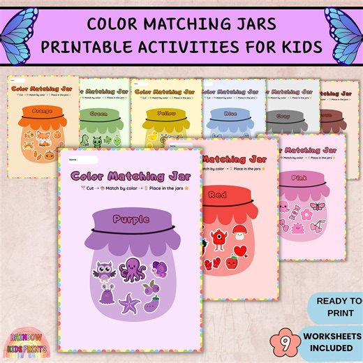 Color Matching Activity for Kids, Toddler Color Printables, Montessori Materials, Homeschool Preschool Curriculum , Color Worksheets - Etsy