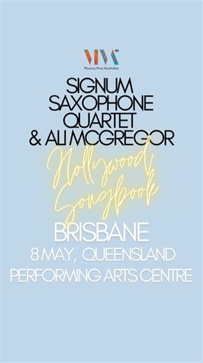 Tomorrow we hit the stage in Brisbane, our third stop on this Aussie tour! Here’s a little taste from our Melbourne show… come hear us live at QPAC ! 🇦🇺 | SIGNUM saxophone quartet