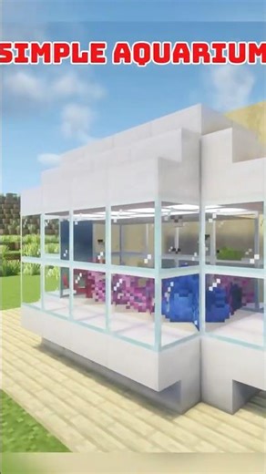 How to build a simple aquarium in Minecraft #minecraftshorts