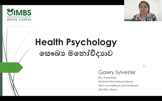 SM Lesson 10 - Health Psychology (Ms. Gawry Sylvester)