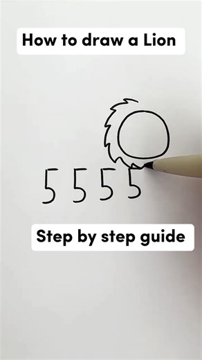 How to draw Lion | Easy and simple guide for kids🦁🦁🦁 | Monica Aguilar