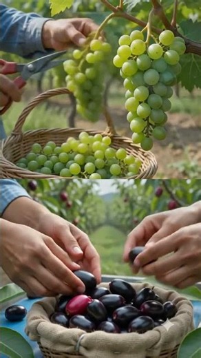 POV: Grapes 🍇 vs Jamun 🟣 | Vineyard Harvest vs Wild Orchard Treasure